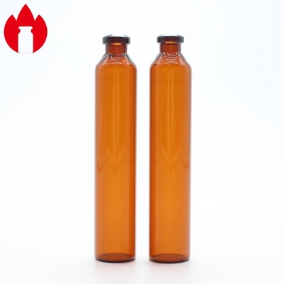 20ml ηλέκτρινο σωληνοειδές μπουκάλι φιαλιδίων γυαλιού Borosilicate για ιατρικό