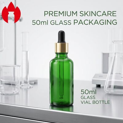 50 ml πράσινο καλλυντικό αιθέριο έλαιο γυάλινο φιαλίδιο