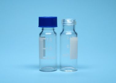 1.5ml διαφανές χρωματογραφικό μπουκάλι γυαλιού βιδών τοπ με τα πλαστικά καλύμματα