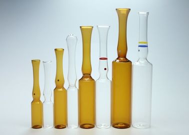 Φαρμακευτικοί τύποι φιαλλιδίων γυαλιού, διαφανές/καφετί χρώμα εμπορευματοκιβωτίων φιαλλιδίων