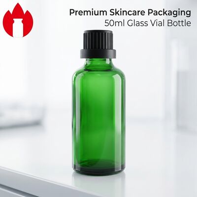 50 ml πράσινο καλλυντικό αιθέριο έλαιο γυάλινο φιαλίδιο