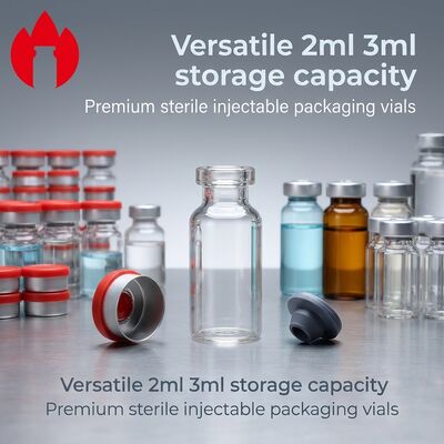 3ml Medicine Tubular Borosilicate Clear Glass Bottle Vial