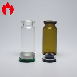 10ml διαφανές ή ηλέκτρινο ιατρικό χρησιμοποιημένο φιαλίδιο σωλήνων γυαλιού Borosilicate