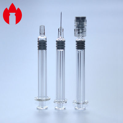 1 ml Ελαφρά γυάλινα προγεμισμένα σύριγγες Διαφανές χρώμα Για καλλυντικά