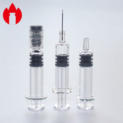 Κοσμητική σύριγγα Luer Lock, 1 ml προγεμισμένη σύριγγα 5,0 ουδέτερο βροσιλικωμένο υλικό γυαλιού