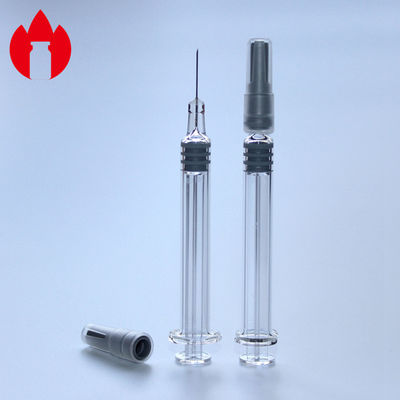 1 ml Ελαφρά γυάλινα προγεμισμένα σύριγγες Διαφανές χρώμα Για καλλυντικά