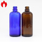 100ml ηλέκτρινα ή μπλε μπουκάλια ουσιαστικού πετρελαίου γυαλιού φιαλιδίων βιδών τοπ