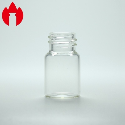 7ml καθαρίστε το περασμένο κλωστή εμπορευματοκιβώτιο φιαλιδίων μπουκαλιών τοπ γυαλιού Borosilicate μίνι