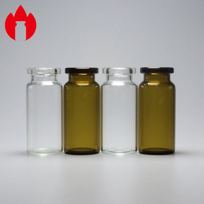 10ml διαφανές ή ηλέκτρινο ιατρικό χρησιμοποιημένο φιαλίδιο σωλήνων γυαλιού Borosilicate